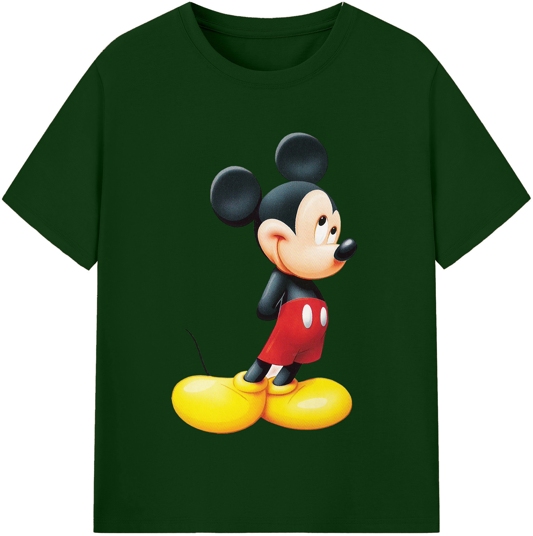 （画像用） ミッキーマウス Mickey Mouse 綿100％半袖Tシャツ（フロントプリント）